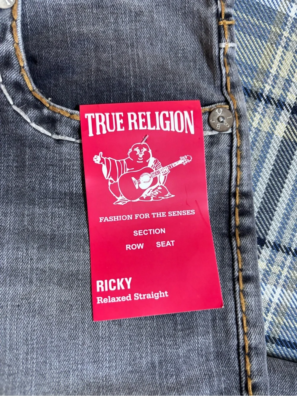 NWT True Religion Ricky Relaxed Straight Jeans